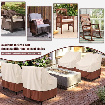 COSFLY Outdoor Furniture Cover for Patio Chairs Waterproof Clearance, Outside Furniture Lounge Deep Seat Cover, Fits up to 36W x 37D x36H inches(2 Pack)