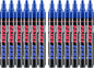 Blue Paint Pens Paint Markers - 12 Pack Permanent Quick Dry Waterproof Marker Pens for Rocks Wood Fabric Plastic Canvas Glass Mugs Metal Tire Stone