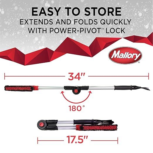 Mallory 14410ML Alpine Gear 33” Folding Snowbrush