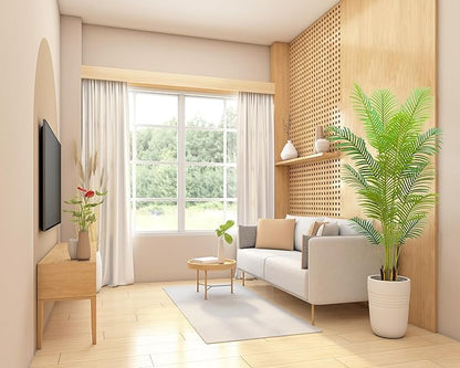 Artificial Palm Tree Indoor 6ft with Realistic Leaves and Adjustable Branches and 15 Trunks, Faux Plants Indoor Tall - Ideal for Home Decor in Living Rooms, Offices, and Bedrooms (6FT Palm Tree)