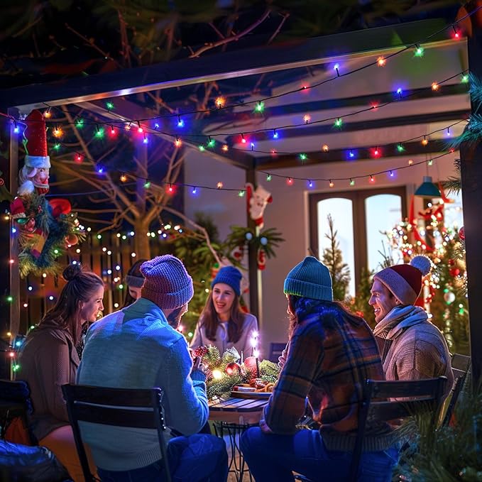 JMEXSUSS 800 LED Christmas String Lights Outdoor, 272ft 8 Modes Multicolor Christmas Lights Plug in, Waterproof Green Wire LED Christmas Tree Lights for Indoor Tree Xmas Decor