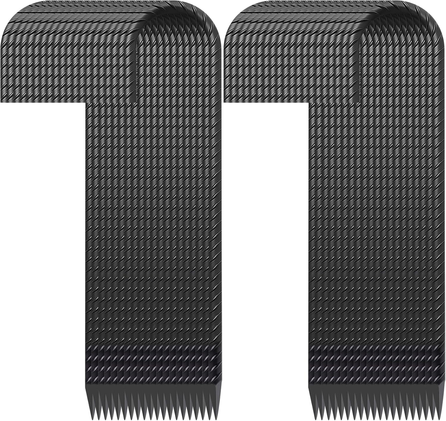 Rebar Stakes 16 inch, Heavy Duty J Hook Ground Stakes, 5/16 inch Curved Steel Tent Stakes Anti Rust Ground Anchors for Chain Link Wire Fencing, Pack of 40, Black