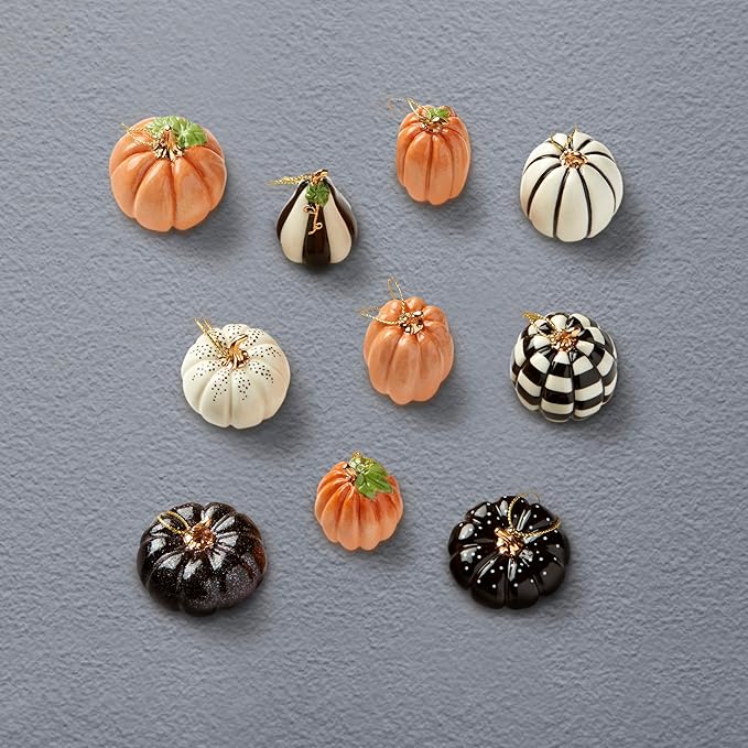 Lenox 889140 Mini Pumpkin 10-Piece Ornament Set