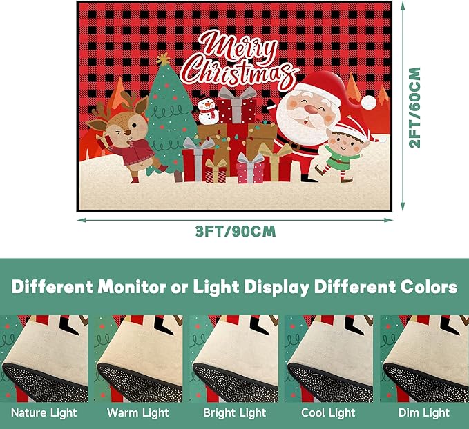 2' X 3' Merry Christmas Rug,Christmas Trees Decorative Indoor Bedroom Xmas Winter Welcome Door Mat Anti-Slip Rubber Area Rug for Seasonal Holiday Decoration,23.6" X 35.4"