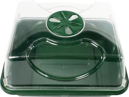EarlyGrow 70727 Small Domed Propagator, 8.5" x 7" x 5", Black/Dark Green