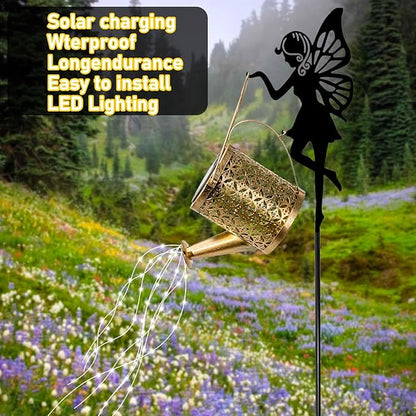 Solar Watering Can Light, Outdoor Decorative Garden Decor Lights for Yard Decorative Birthday Gifts for Women for Patio Yard Statues Garden Decor Gifts