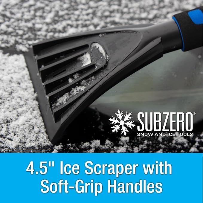 Subzero 80052 52" Extension Quick-Release Handle Ice Scraper and Pivoting Snow Broom (Colors May Vary) (Pack of 2)