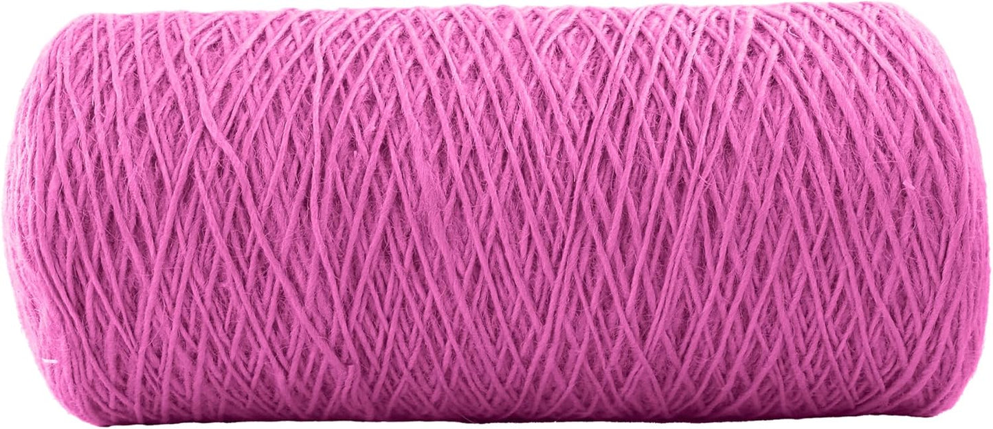 1mm x 1500 Feet Pink Jute Rope, Twine for Gardening Tomato Climbing Plant Tie Floristry Crafts Gift Wrapping Packing Decor