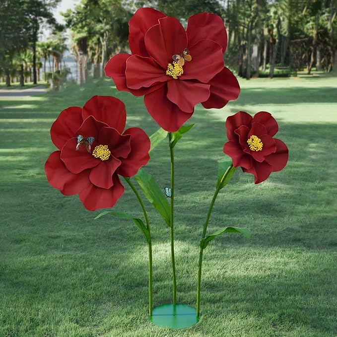 5.8 Ft Giant Artificial Flowers for Decoration,Large EVA Flower Decor,Wedding Arrangements, Birthday Party Banquet Background,Hotel,Office,Window Display(Wine)