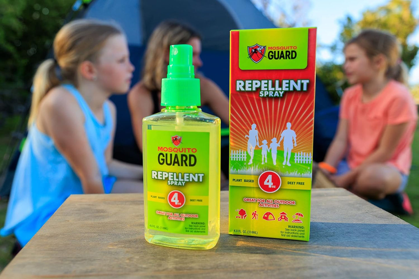 Mosquito Guard 4 oz fl Organic Mosquito Repellent Spray for Body - DEET Free Natural Bug Spray Travel Size - Mosquito Repellent Indoor - Insect Repellent Spray - Travel Bug Spray for People Outdoor