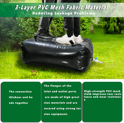 MXQMKL 240 L/63.4 gal Water Bladder Storage Containers, Foldable Portable Water Tank Large Capacity Soft Water Bag, Drought Resistance, Fire Prevention, Emergency Water