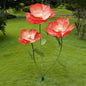 Giant Flowers for Decoration,Large Paper Flowers with Standing Stems and Base,3 pcs Artificial Flowers for Home Decor, Wedding Decorate, Photography Props, Party Banquet (Orange)