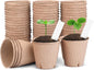 Peat Pots for Seedlings 3.15 Inch, Biodegradable Round Seed Starter Pots with 10 Plant Labels for Garden Germination, Nursery Pot with Drainage Holes (40 Pack/3.15 Inch)