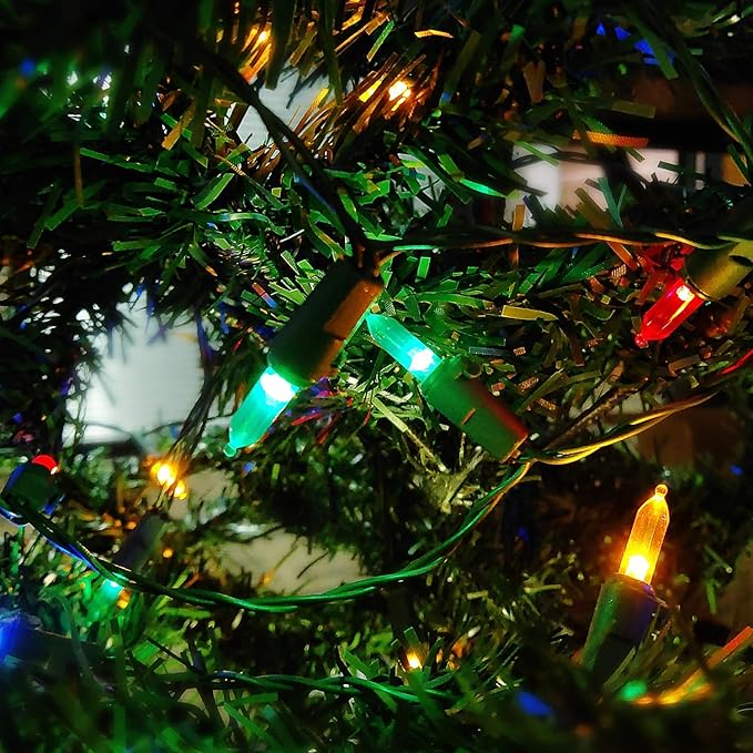 Christmas Lights - Battery Operated String Lights 50 LED String Lights Mini Lights with Auto-Timer and 8 Lighting Modes for Christmas Wreath Party Wedding Garden Home Decoration, Multicolor