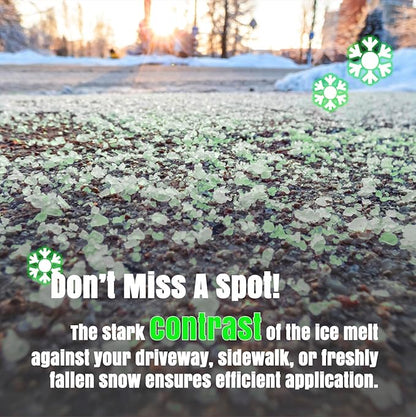 Green Ice Melt Pail Effective to -25°F, Eco-Friendly De-Icer, Optimal Granule Size for Quick Melting, Ideal for Driveways, Walkways, and Entryways 45 lb Pail