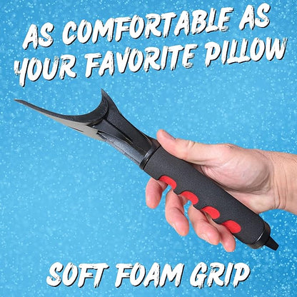 RevHeads Ice Scraper for Car Windshield & Windows - Tough Reinforced Plastic Handle - Chisel Side for Frost, Claw Side for ICY Chunks