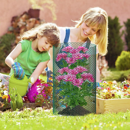 32.8ftx24In Plant Protectors from Animals,Plant Cages for Outdoor Plants,Wire Plant Protector Cage,Wire Plant Protector,Chicken Wire Cloche with Ground Stakes & Nylon Ties Protect Plants from Animals