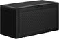 Heavy-Duty 100 Gallon Outdoor Storage Box - All-Weather Patio & Garden Storage Box Waterproof, Lockable Resin Deck Chest for Pool Accessories, UV-Resistant, Obsidian Black