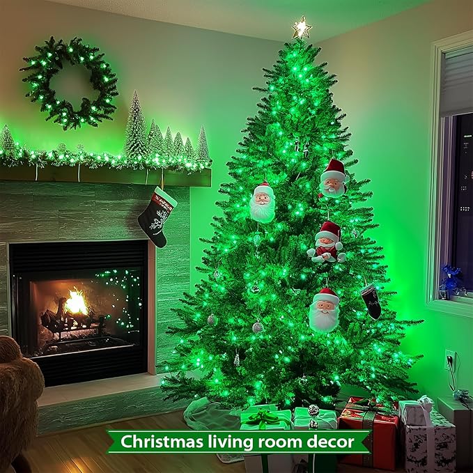 JMEXSUSS 250 LED Green String Lights - 91.5ft Christmas Lights Outdoor Waterproof, 8 Lighting Modes, Connectable Christmas Tree Light for Yard Patio Party Halloween Christmas Decorations