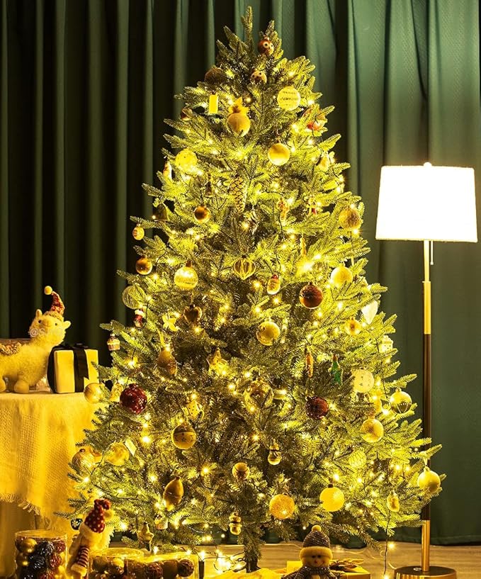 Christmas Lights - Battery Operated String Lights 33ft 100LED Outdoor String Light with Timer & 8 Modes, LED String Lights for Indoor Outdoor Wreath Christmas Wedding Party Decor, Warm White, 2 Pack