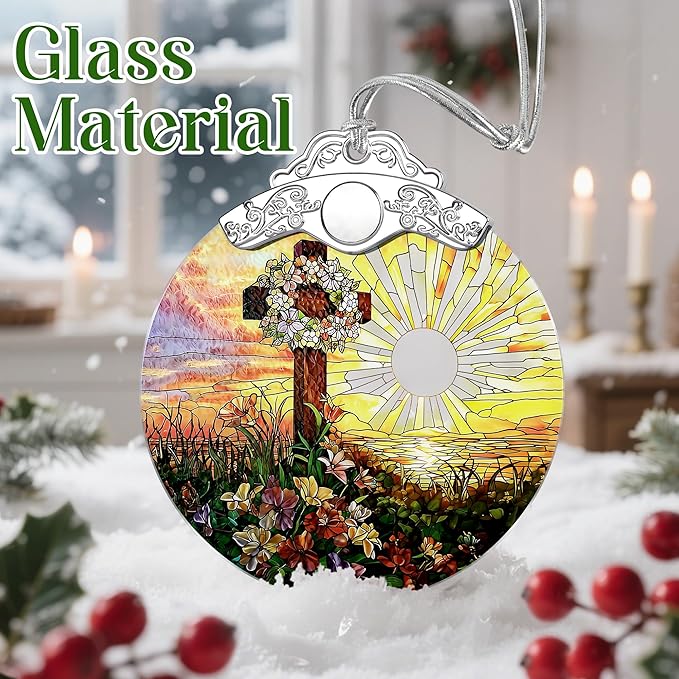 Christian Cross Ornament, Christmas Ornaments, Christian Christmas Decoration, Religious Decor, Gifts for Christians, Religious Gifts, Baptism Gift, Easter & Xmas Gift ﻿