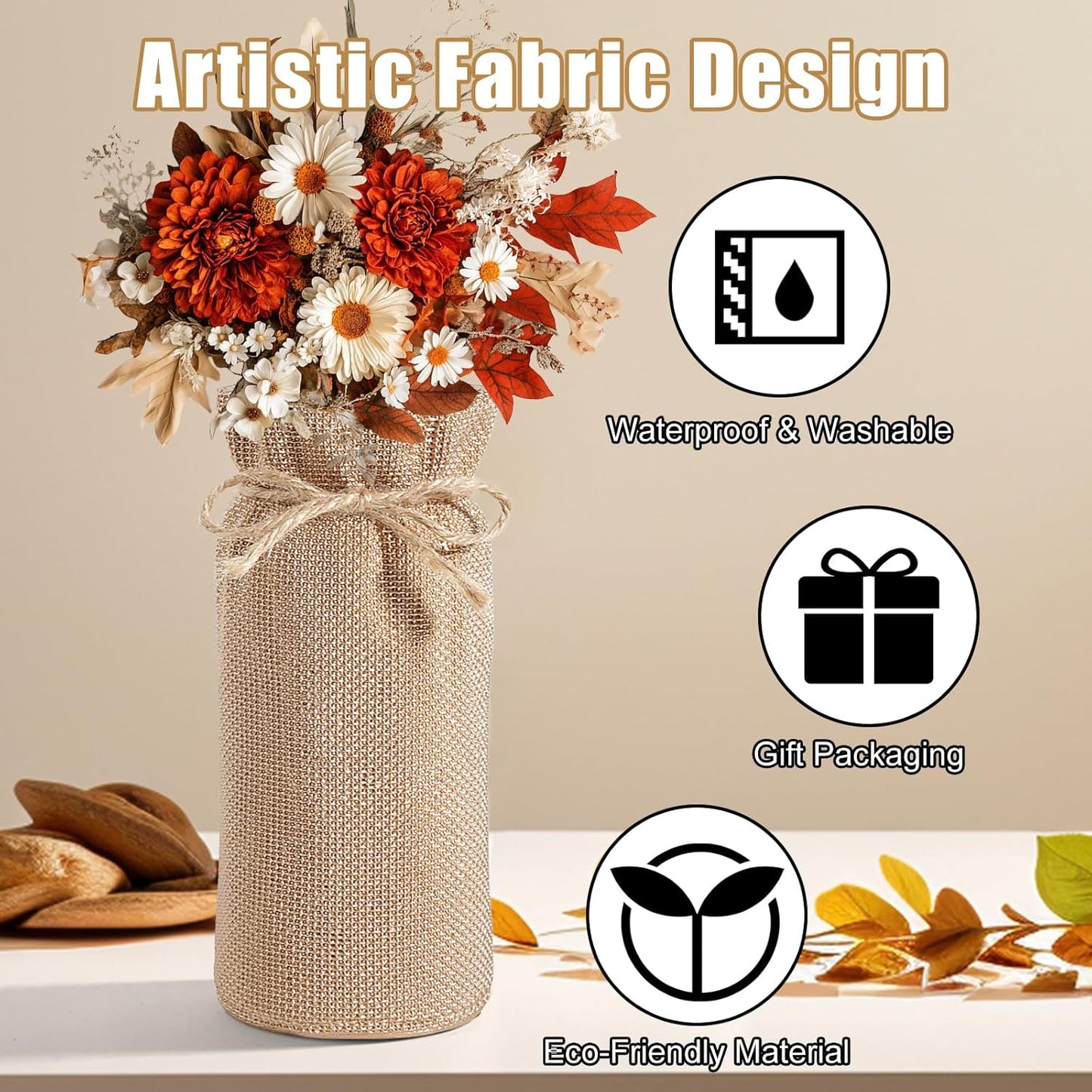 Fall Decor Vase for Flowers Fall Centerpieces for Tables Vases Home Decor Vintage Flower Vase Dining Table Centerpiece Decor(Gold)