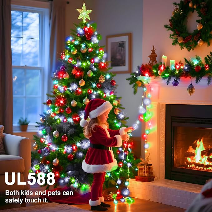 393 FT Christmas Light 1000 LED Xmas Lights Outdoor Christams String Lights Waterproof 8 Modes & Timer, Fairy Lights Plug in for Weeding, Patio, Party, Holiday,Christmas Decor