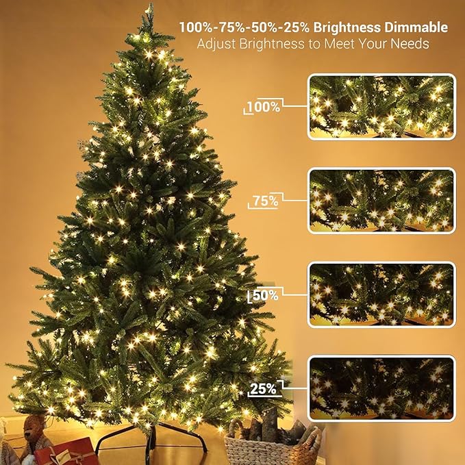 Upgraded 105FT 300 LED Fairy Lights Plug in Outdoor/Indoor, Timer & Remote & 8 Modes, Silver Wire Christmas String Lights, Waterproof Twinkle Lights for Xmas Tree Holiday Party Garden