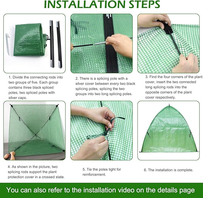 Plant Tent Outdoor Winter Shrub Cover Green Frost Tent Plant Covers Freeze Protection Tent Waterproof Plant Frost Protector, 2PCS 22x22x22Inch