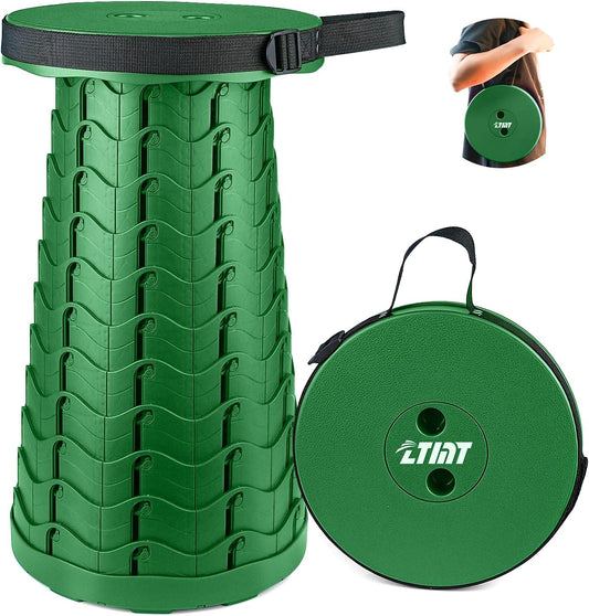 Portable & Lightweight Foldable Camping Chair for Adults, Heavy Duty Folding Stool with Adjustable Shoulder Strap, Perfect for Picnic, Beach, Backyard, and Sporting Events, Max Weight 400lbs