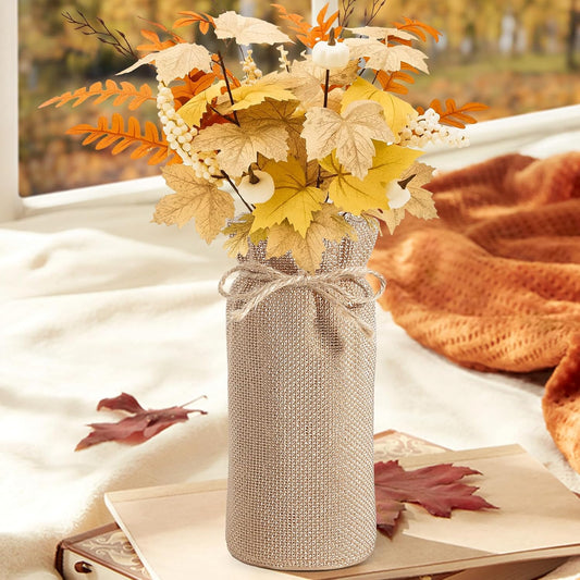 Fall Decor Vase for Flowers Fall Centerpieces for Tables Vases Home Decor Vintage Flower Vase Dining Table Centerpiece Decor(Gold)