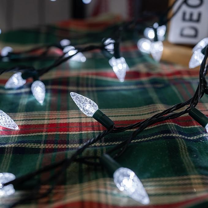 TW SHINE C6 Christmas String Lights, 200 LED 66 FT Christmas Lights Outdoor with 8 Modes Timer, Waterproof Connectable for Indoor Yard Xmas Tree House Christmas Decorations (White)