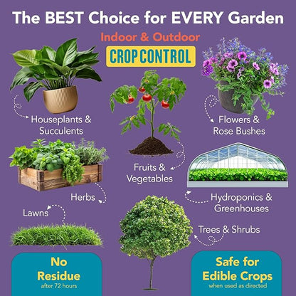 Trifecta Crop Control Super Concentrate All-in-One Natural Pesticide, Fungicide, Miticide, Insecticide, Help Defeat Spider Mites, Powdery Mildew, Botrytis, Mold, and More on Plants 16 OZ