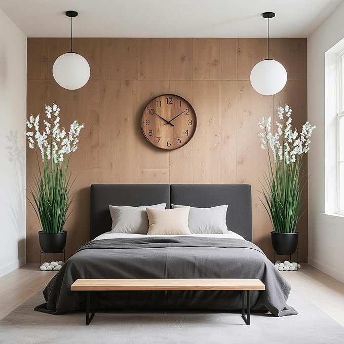 Green Onions Home Decor Fake Plants Lily of The Valley Snake Plant Home DéCor Accents Artificial Grass Room Decor Artificial Plants Indoor Artificial Grass 47“ （2PCS ） White