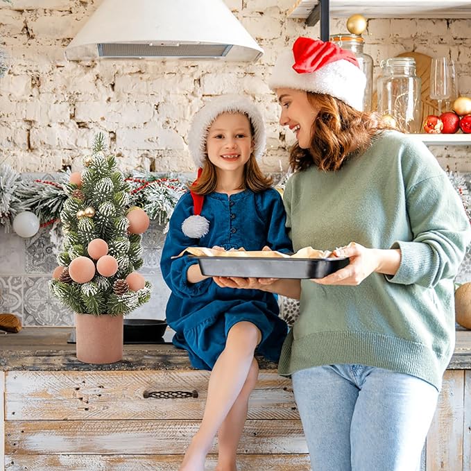 SY Super Bang Small Christmas Tree, 13Inch Artificial Velvet Ball Berry Mini Tabletop Tree Christmas Decorations, for Home Party Thankgivings Xmas Indoor Decor. (Light Coffee, 18Inch)