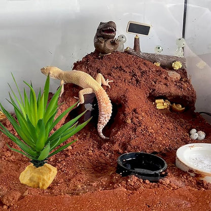 Woyrise Reptile Plants Succulent, Artificial Desert Plant for Terrarium Decor, Bearded Dragon Tank Accessories fit Gecko Lizard Chameleon Ball Python Snake - Agave Sisalana