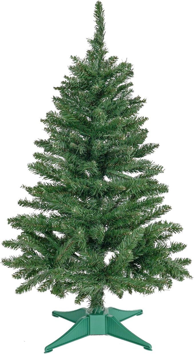 Sunshine Green Christmas Tree with Light 3ft Artifical Full Christmas Tree with Ball & Star Ornaments 8 Lighting Modes for Holiday Decor