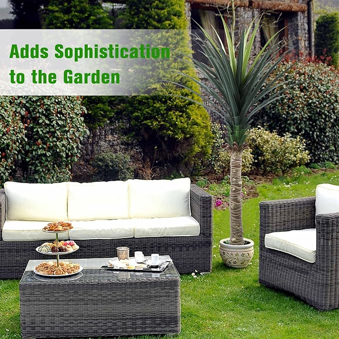 ANTING Artificial Agave Snake Plant 6FT, Lifelike Fake Plant with Pot for Indoor, 72IN Faux Plant, Ideal for Home, Office, Garden, Hotel Decor & Gift (1Pack)