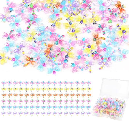 90Pcs Mini Resin Dragonflies Figurine, Tiny Dragonfly Garden Decor for DIY Crafft Fairy Garden Dollhouse Micro Landscaping Decoration