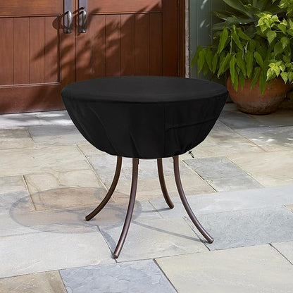 Round Patio Table Cover,Suitable for 48 Inch Diameter Patio Round Table,Waterproof Heavy Duty Round Outdoor Coffee Table Cover,Black