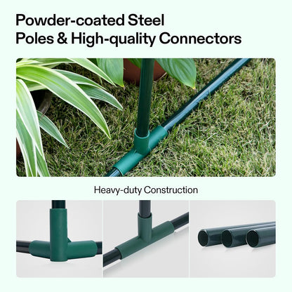 VIVOSUN Portable Mini Greenhouse 47x23x23-Inch Tunnels, PE Cover with Roll-up Zipper Door, for Indoor Outdoor or Garden Plant Growing, White