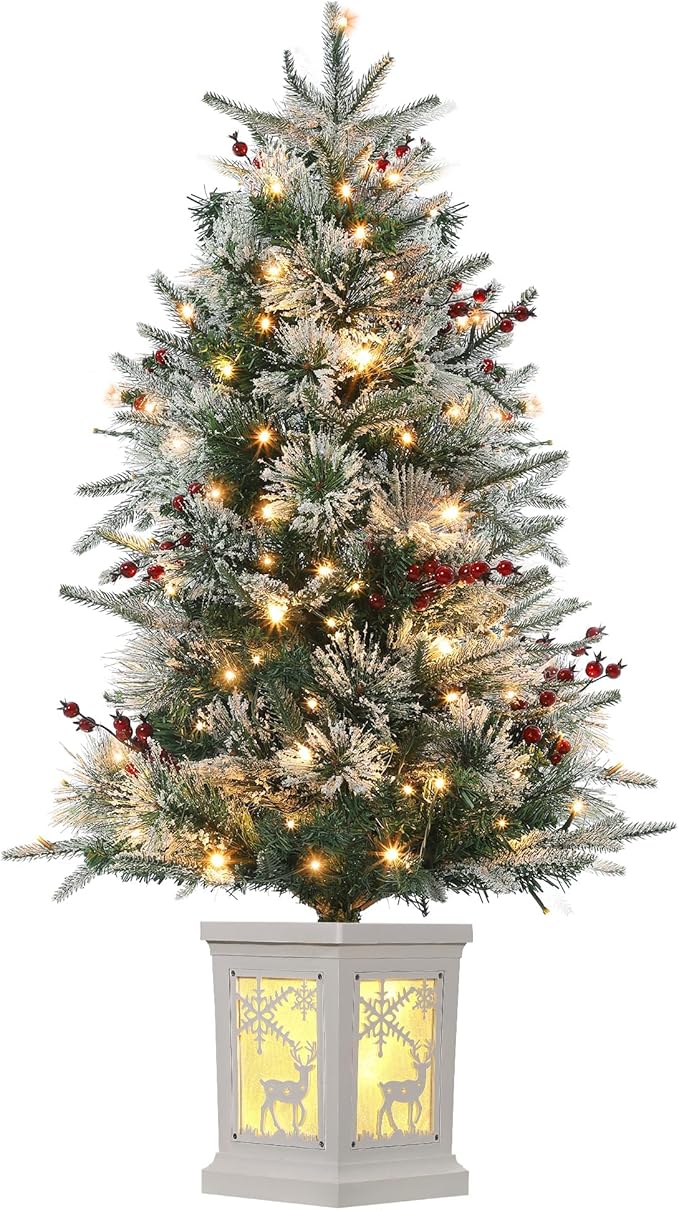 Small Christmas Tree with 78 Multi-Color Led Lights, 3 Ft Pre-Lit Artificial Christmas Decoration for Home Office Decoration