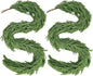 4Pcs 6FT Christmas Garland Real Touch Norfolk Pine Garlands, Artificial Faux Greenery Garland for Decorations Indoor, Pine Garland for Mantle, Fireplace, Wall, Mantle, Holiday Decor