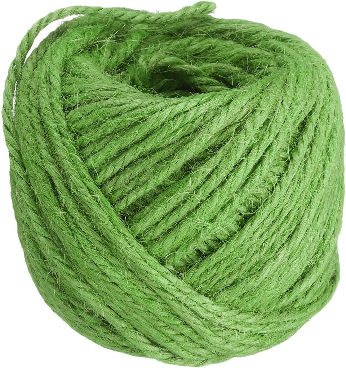 uxcell 164 Feet Natural Jute Twine String,3mm Thin Garden Twine Rope Colored Plant String Cord for DIY Art Crafts Gift Wrapping Decoration Packing Gardening Plant Hanger,Light Green