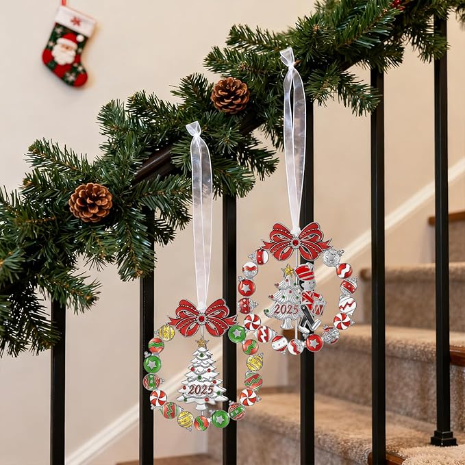 Laraine Christmas Tree Ornaments – 2 Pack - Decorative Rotation Hanging Pendant of Car Charm Holiday Keepsake Gift Home Decor (2 Pieces Set (2025))