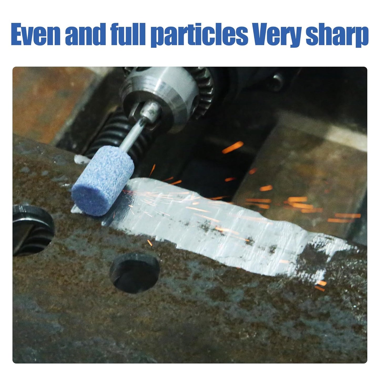 HUHAO 14Pcs Rotary Grinding Stone- 3mm Shank Assorted Shape Abrasive Stone Mounted Grinding Point Sharpening Bits for Rotary Tool Drill, Grinding, Polishing