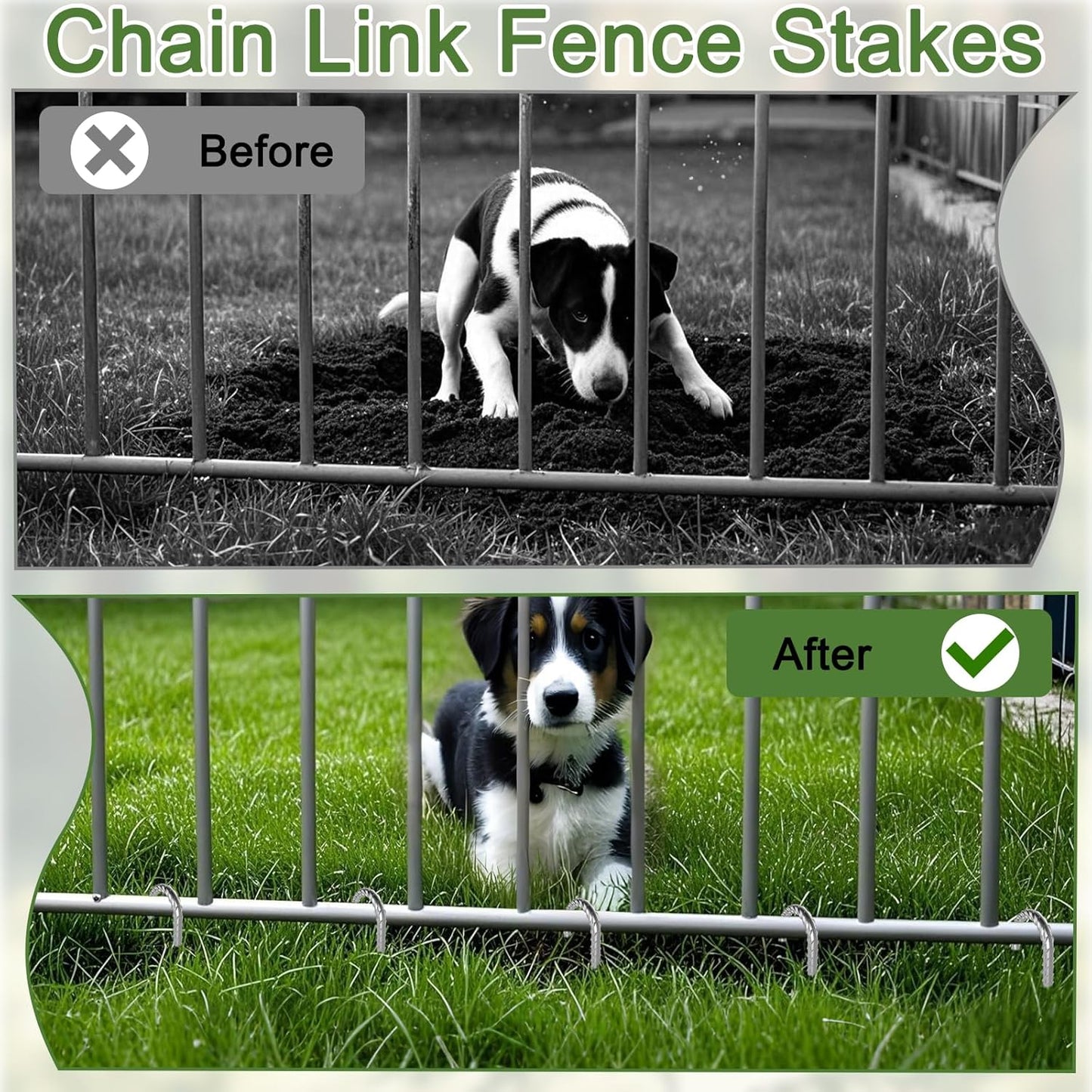 Rebar Stakes 16 inch, 3/8" Diameter Heavy Duty J Hook Stakes 8 Pack, Galvanized Anti-Rust Ground Anchor Long Tent Stakes for Dog Fence Trompoline Swing Set