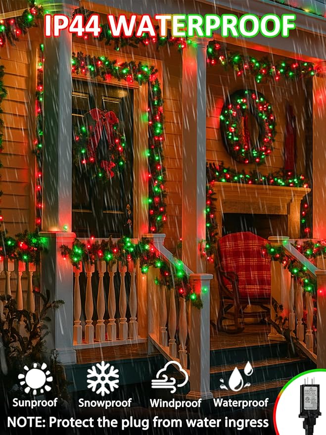 400LED Smart Color Changing Christmas Lights App Controlled, 142FT Waterproof RGB Twinkle String Light Music Sync Multiple Modes, Christmas Lights with Remote & Timer Indoor Outdoor Xmas Decorations