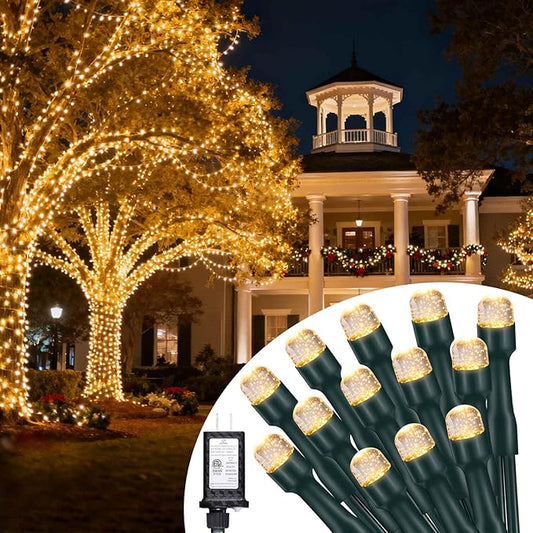 300 LED Christmas Lights 98 ft Christmas Tree Lights 8 Modes Plug-in with Memory Function Green String Light for Bedroom Xmas Tree Wreath Patio Party Spring Outdoor Decorations
