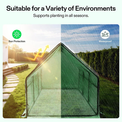 VIVOSUN Portable Mini Greenhouse 94.5x36x36-Inch Tunnels, PE Cover with Roll-up Zipper Door, for Indoor Outdoor or Garden Plant Growing